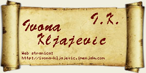Ivona Kljajević vizit kartica